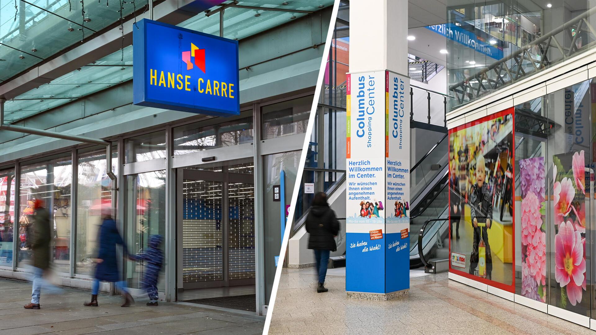 Im Hanse-Carré soll an der Stelle des ehemaligen Saturn-Marktes (links) ein Tedi-Markt entstehen. 