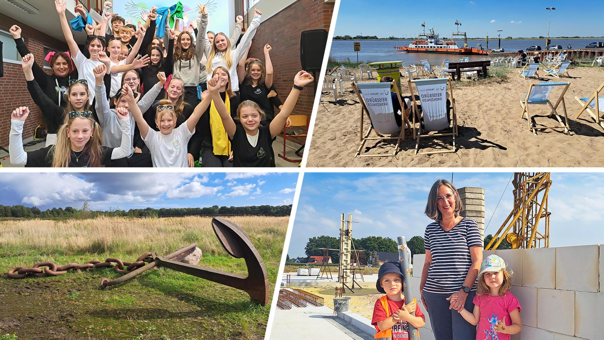 In Hagen ist was los: Die Waldschüler feiern ihre neue Schulkleidung, am Fähranleger eröffnet die neue Strandhütte, in der Schatzgrube Weißenberg wird Kunst gezeigt und in Bramstedt wird eine neue Kita gebaut. 