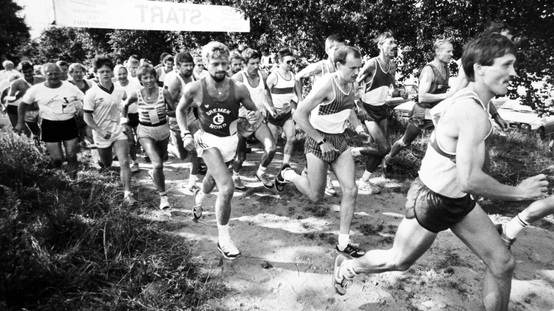 Der Internationale Unterweser-Volkslauf in Uthlede im Jahr 1987.