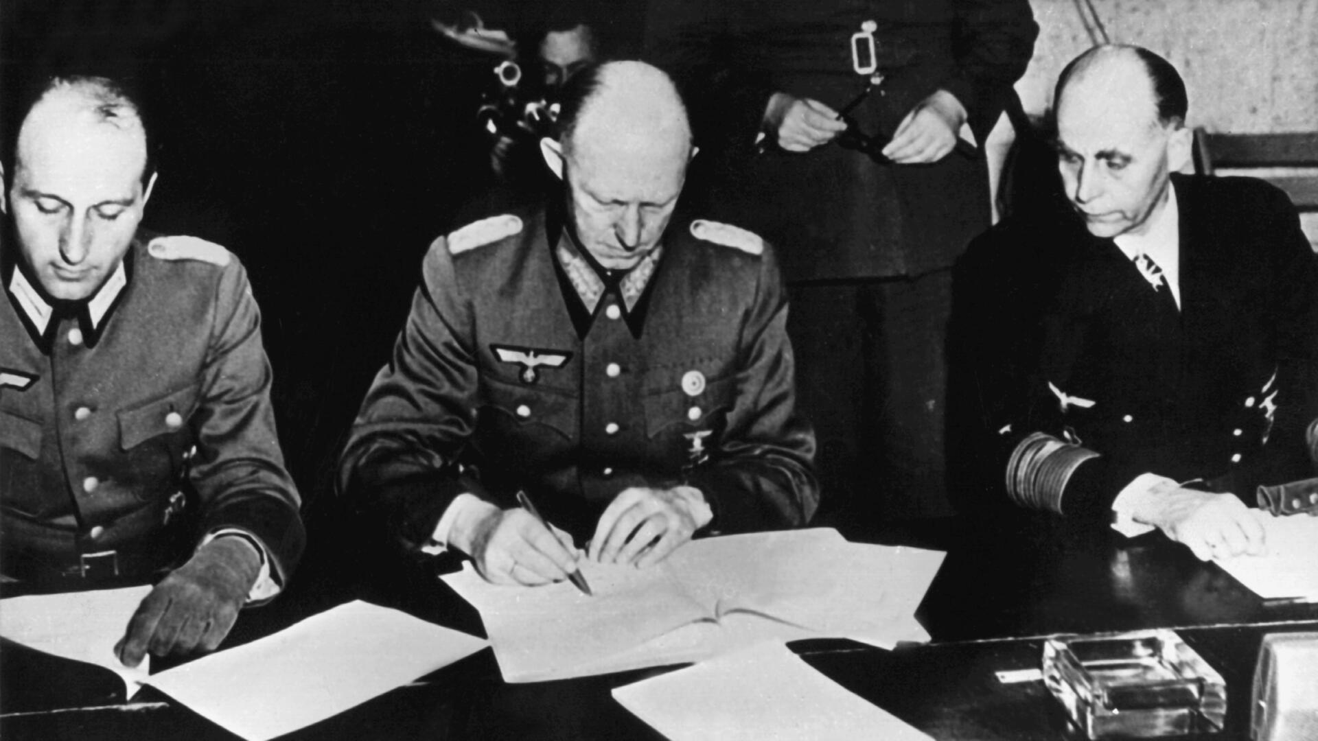 In der Nacht vom 7. zum 8. Mai 1945 kapitulierte die deutsche Wehrmacht in Reims. 