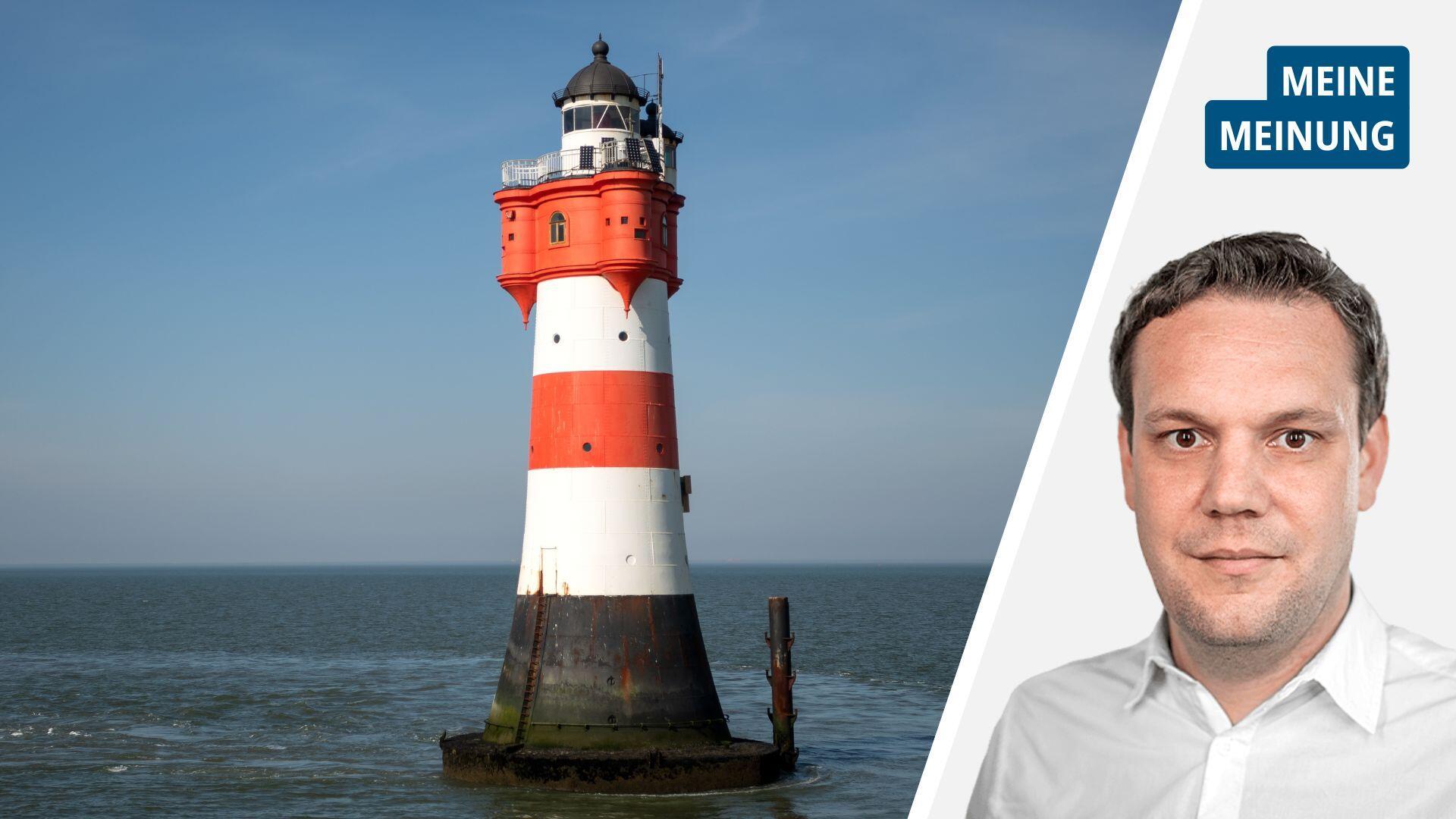 In der Nordsee vor Bremerhaven steht der Leuchtturm «Roter Sand». Reporter Jens Gehrke findet, dass er nach dem Umzug nach Bremerhaven gehört.