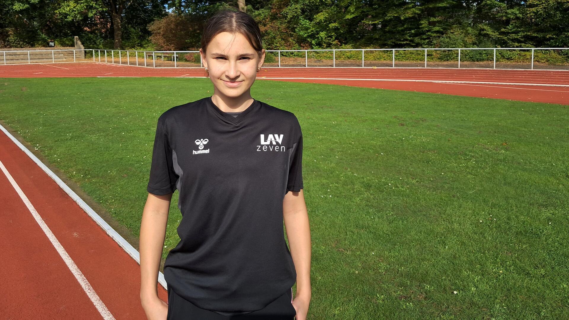 Iryna Sapozhnikova von der Leichtathletikvereinigung Zeven wurde zweimalige Landesmeisterin.