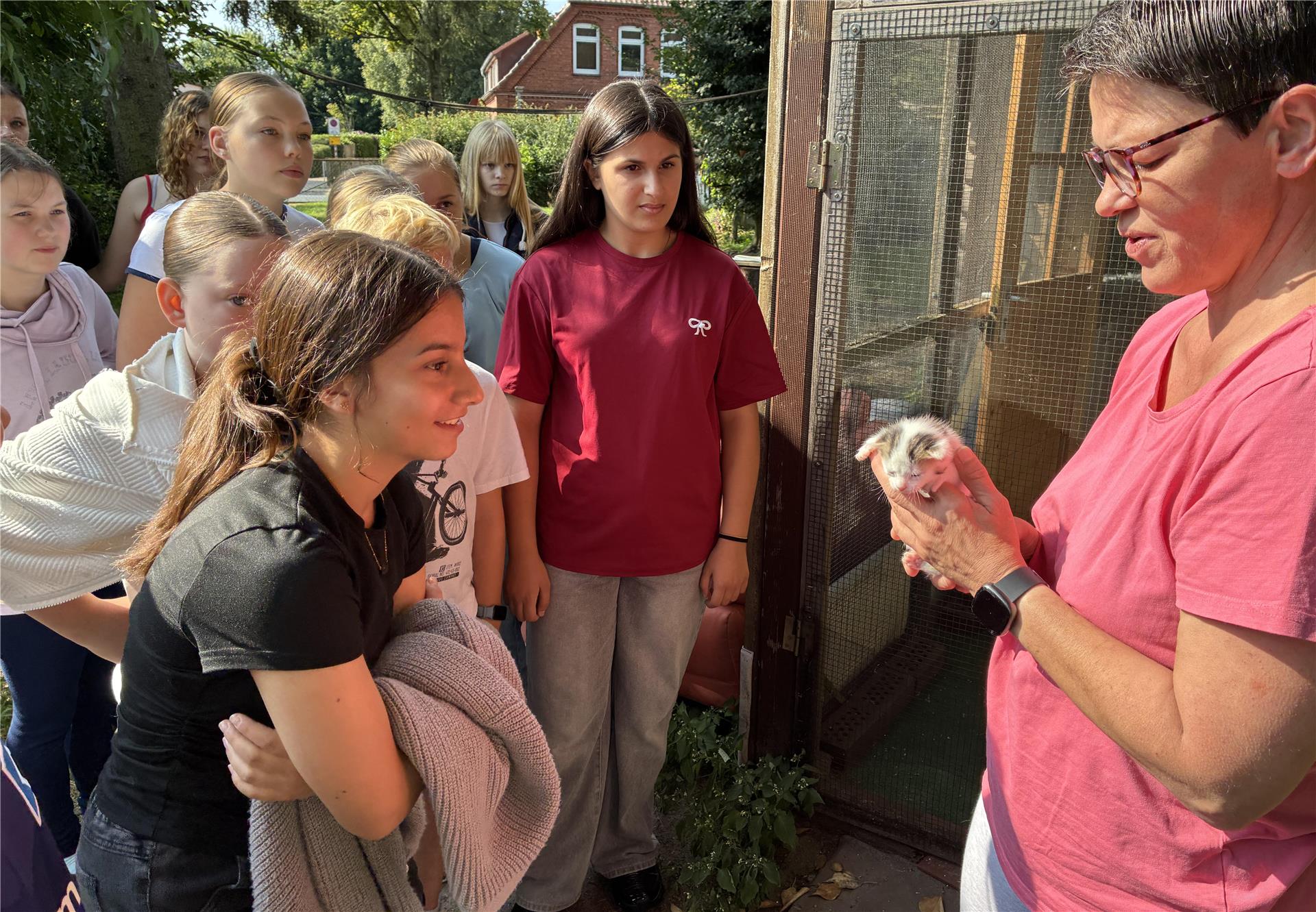 „Ist die süß!“: Der Anblick der kleinen Katzenwaisen machte den Realschülern nochmal die Wichtigkeit des Tierschutzes bewusst.