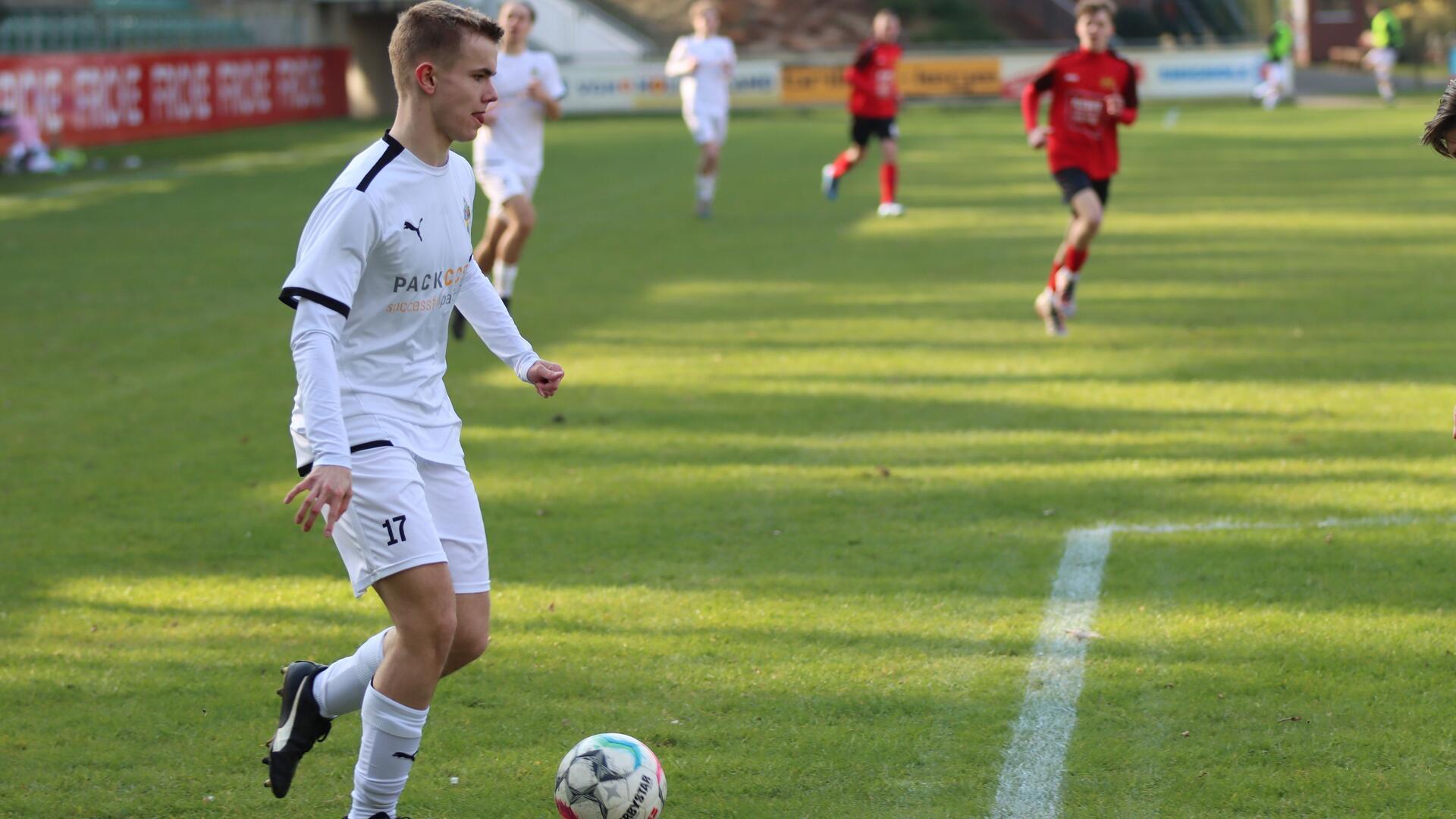 Jaron Kaiser erzielte das einzige Tor für A/O/B/H/Heeslingen beim VfB Lübeck.
