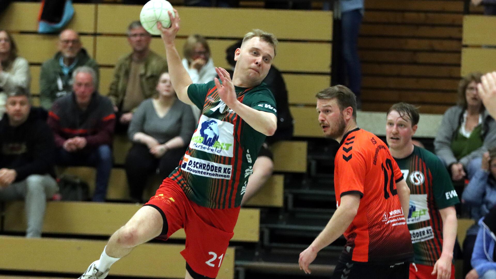Linksaußen Hannes Meinke erzielte am Samstag den einzigen TSV-Treffer per Siebenmeter. Allein sechs Versuche von ihm und seinen Teamkollegen gingen nicht ins Tor.