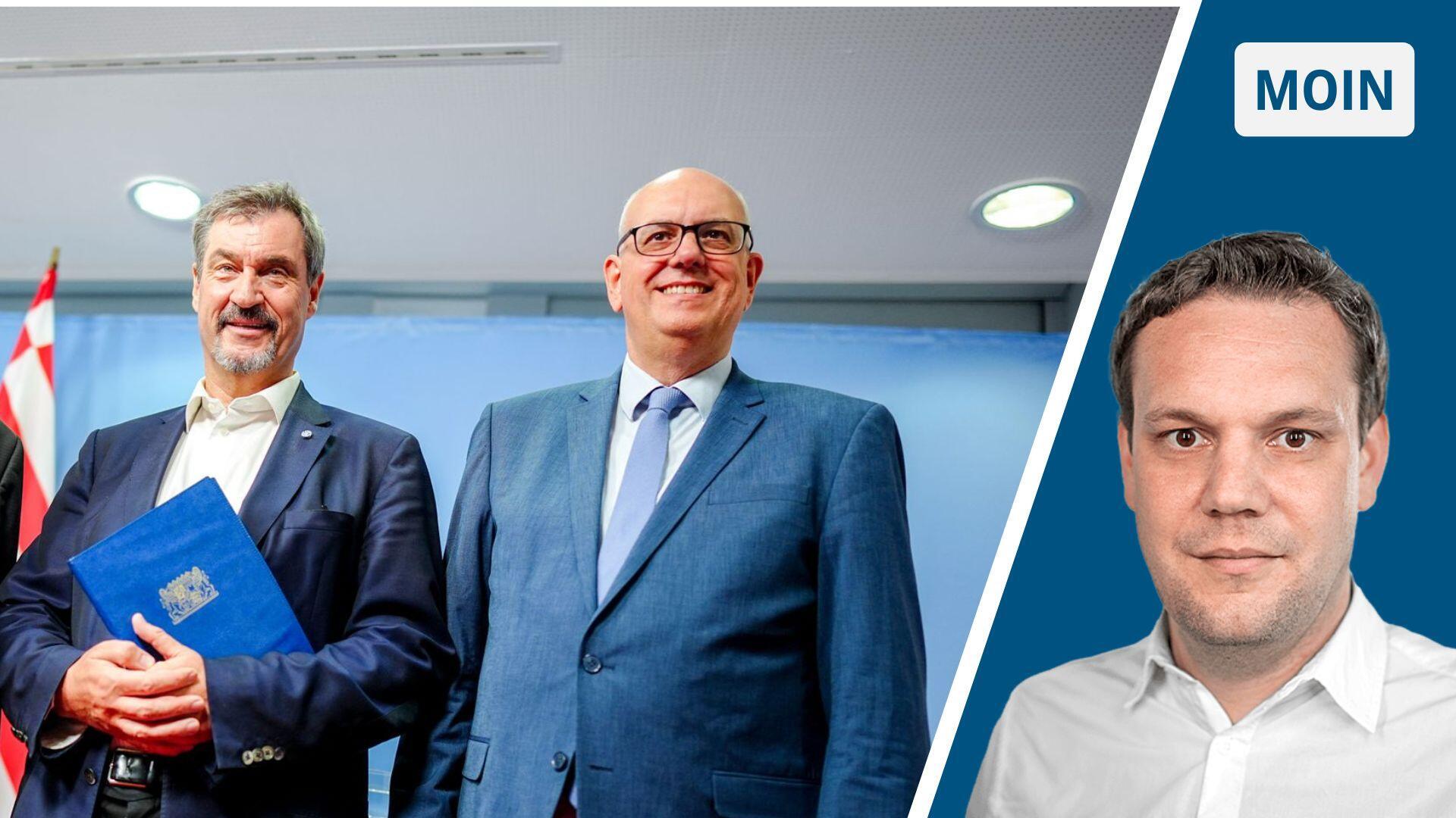 Markus Söder und Andreas Bovenschulte - hier bei einem Treffen zum Thema Weltraum. 