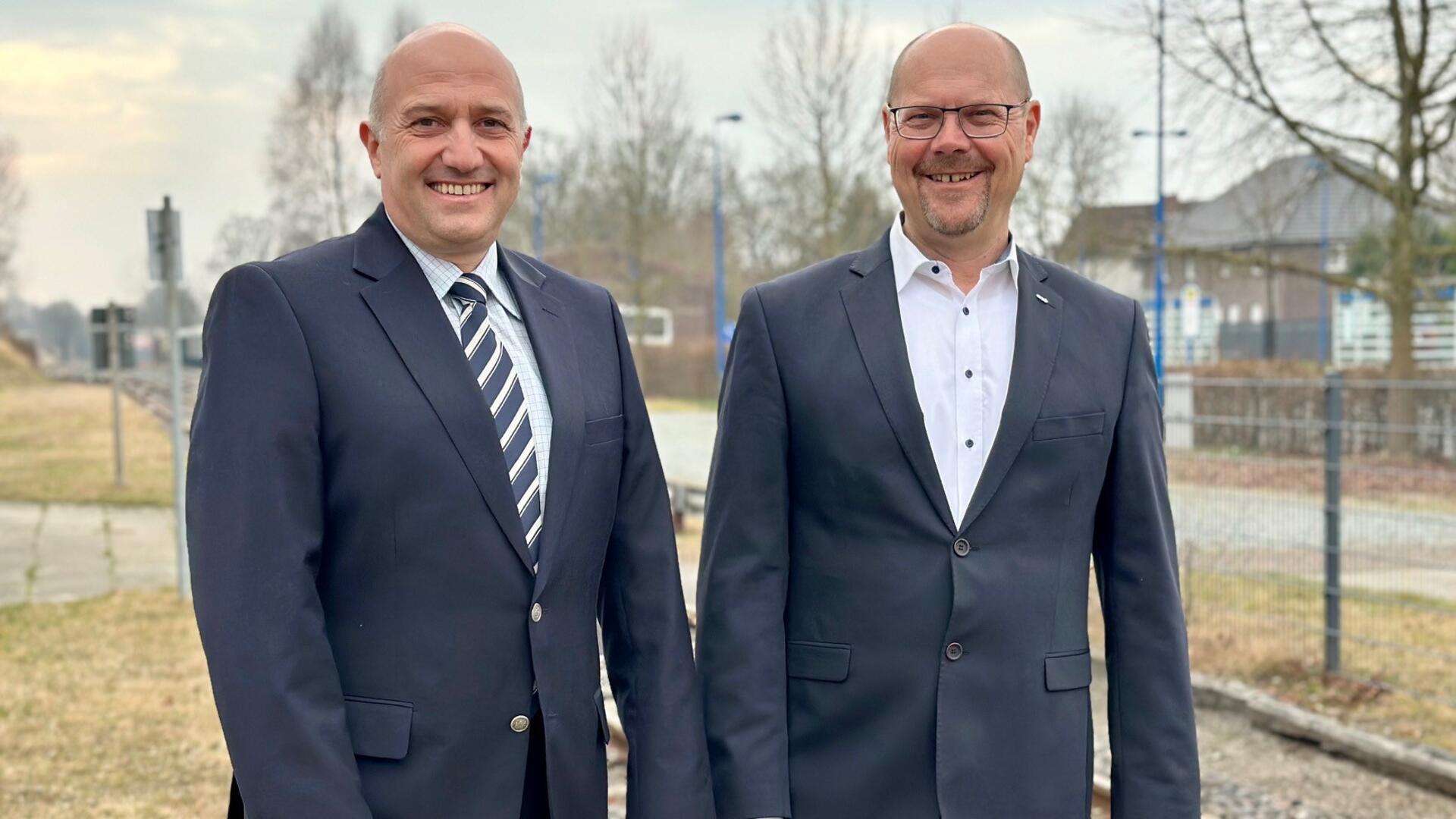 Matthias Herten und Christoph Grimm von der EVB.