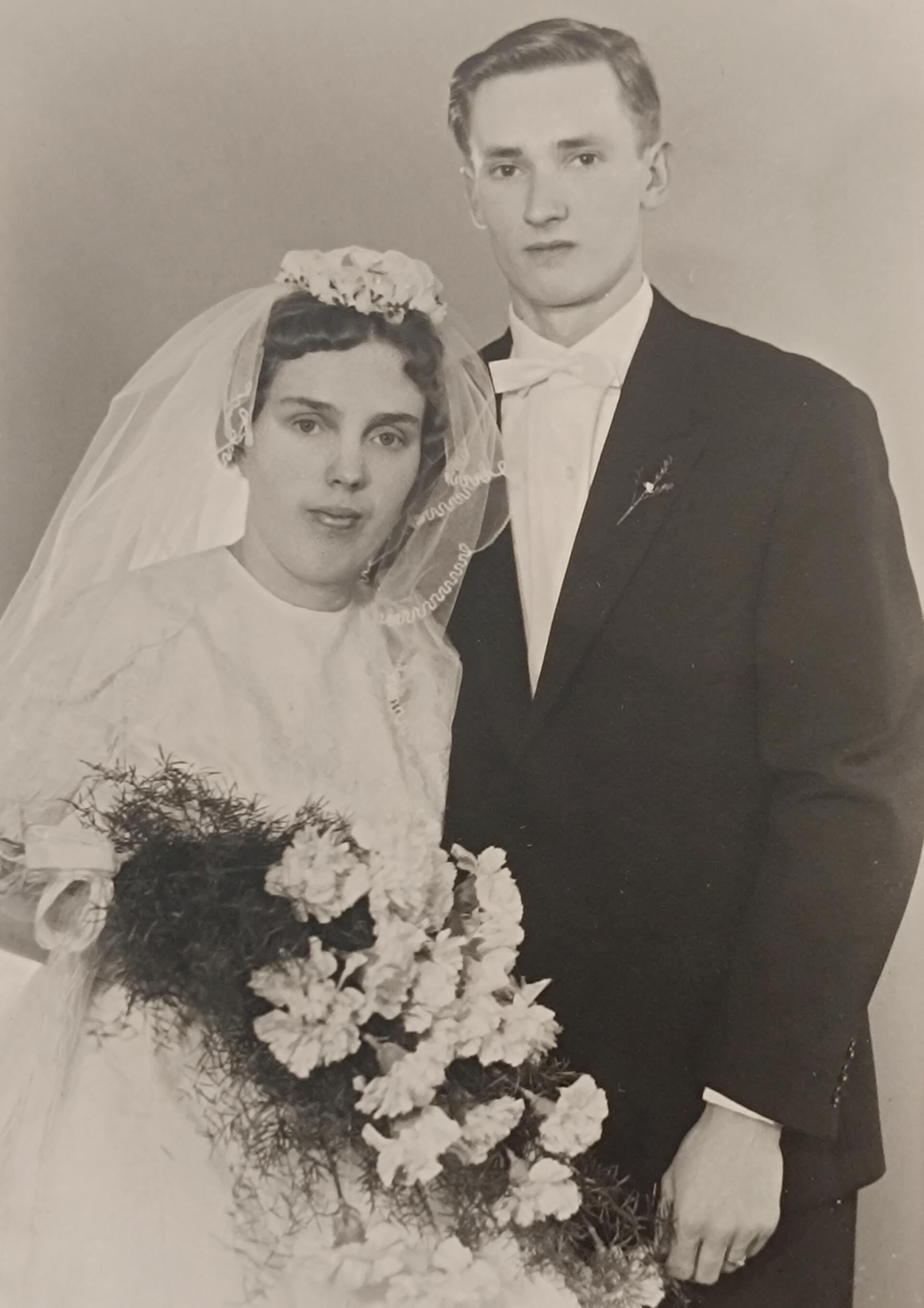 Melitta und Hinrich Garner am Tag ihrer Hochzeit vor 65 Jahren.