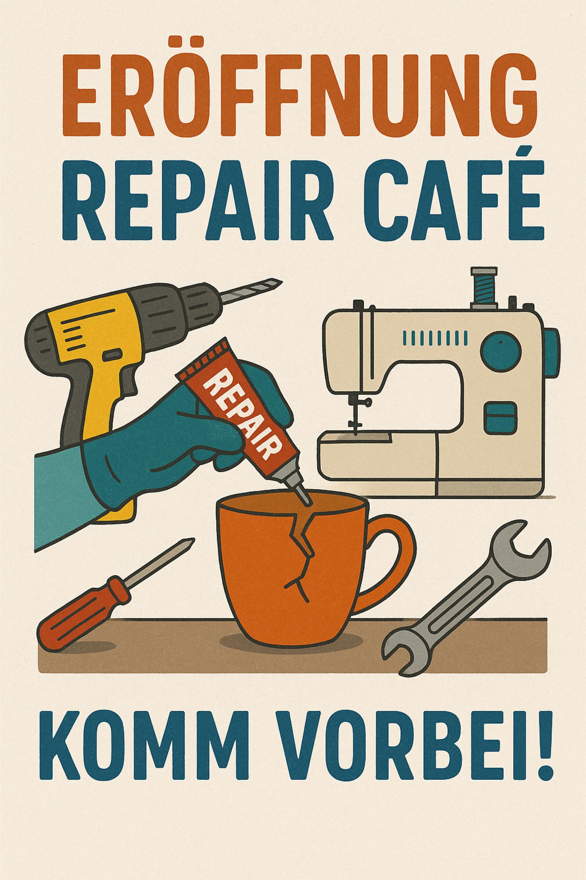 Mit diesem Logo wird in Gnarrenburg zum nachhaltigen Mitmachen fürs Repair-Café geworben.