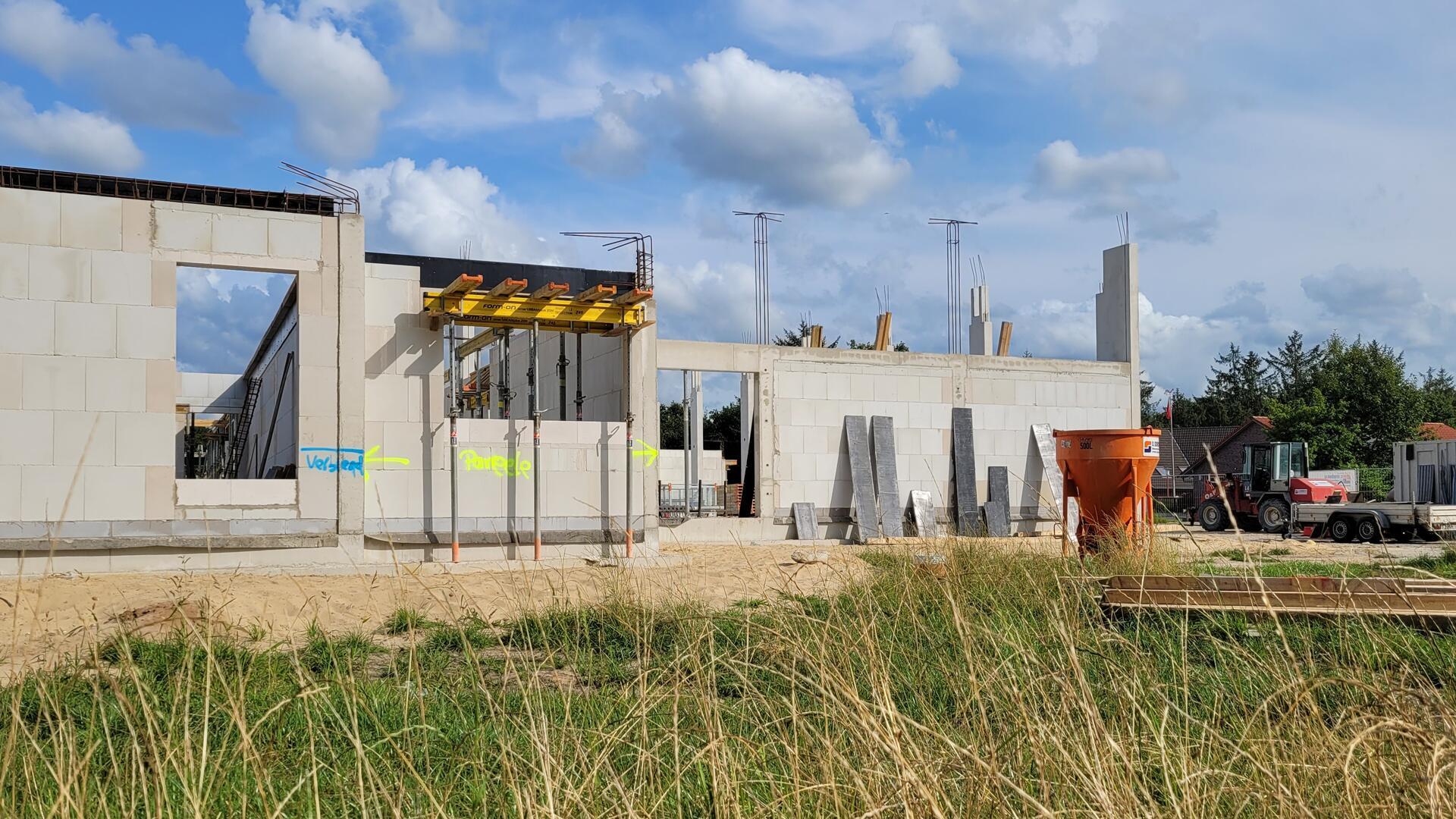 Neubauarbeiten für das Feuerwehrhaus für die Wehren Nordholz und Deichsende.