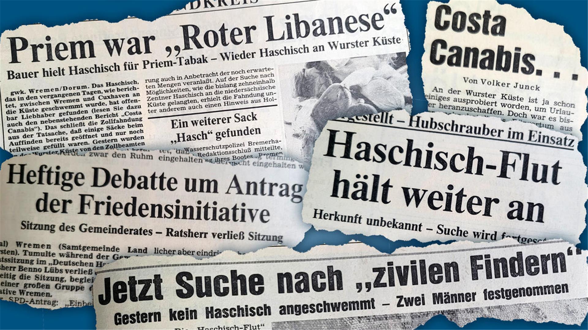 „Costa Canabis“ oder „Haschisch-Flut hält weiter an“: im Juli 1979 machte das beschauliche Wremen in der NORDSEE_ZEITUNG mit Drogen Schlagzeilen.