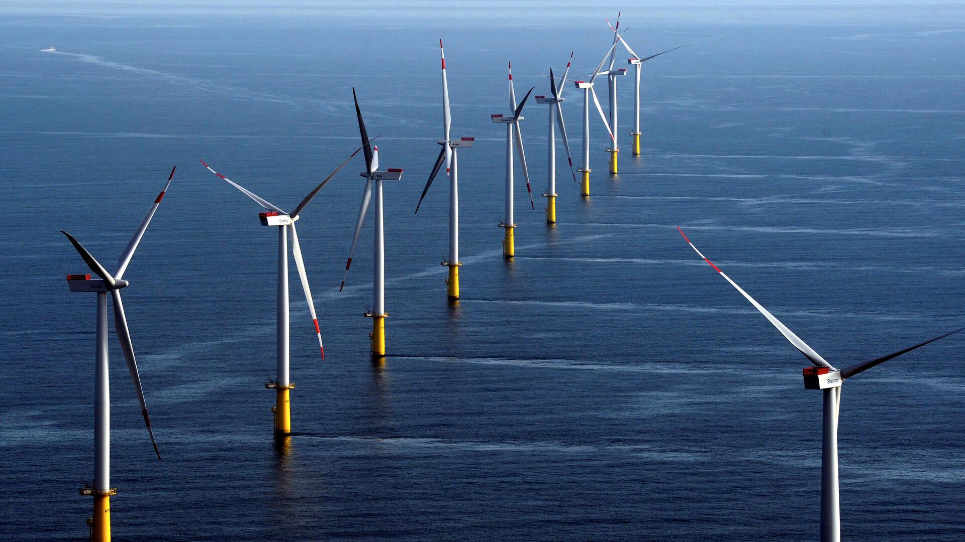 Windstrom-Anlagen in der Nordsee