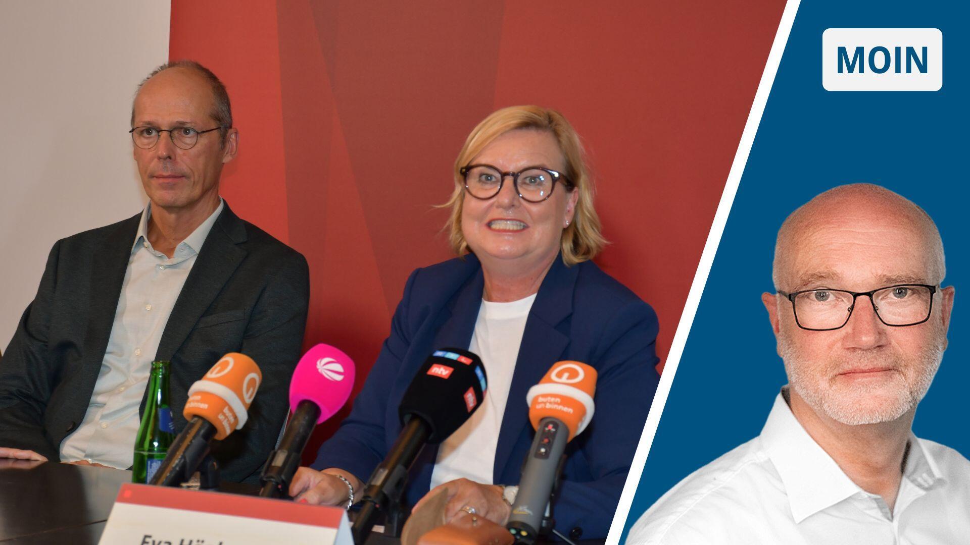 Geteiltes Bild mit den künftigen Senatoren Mark Rackles und Eva Högl. 