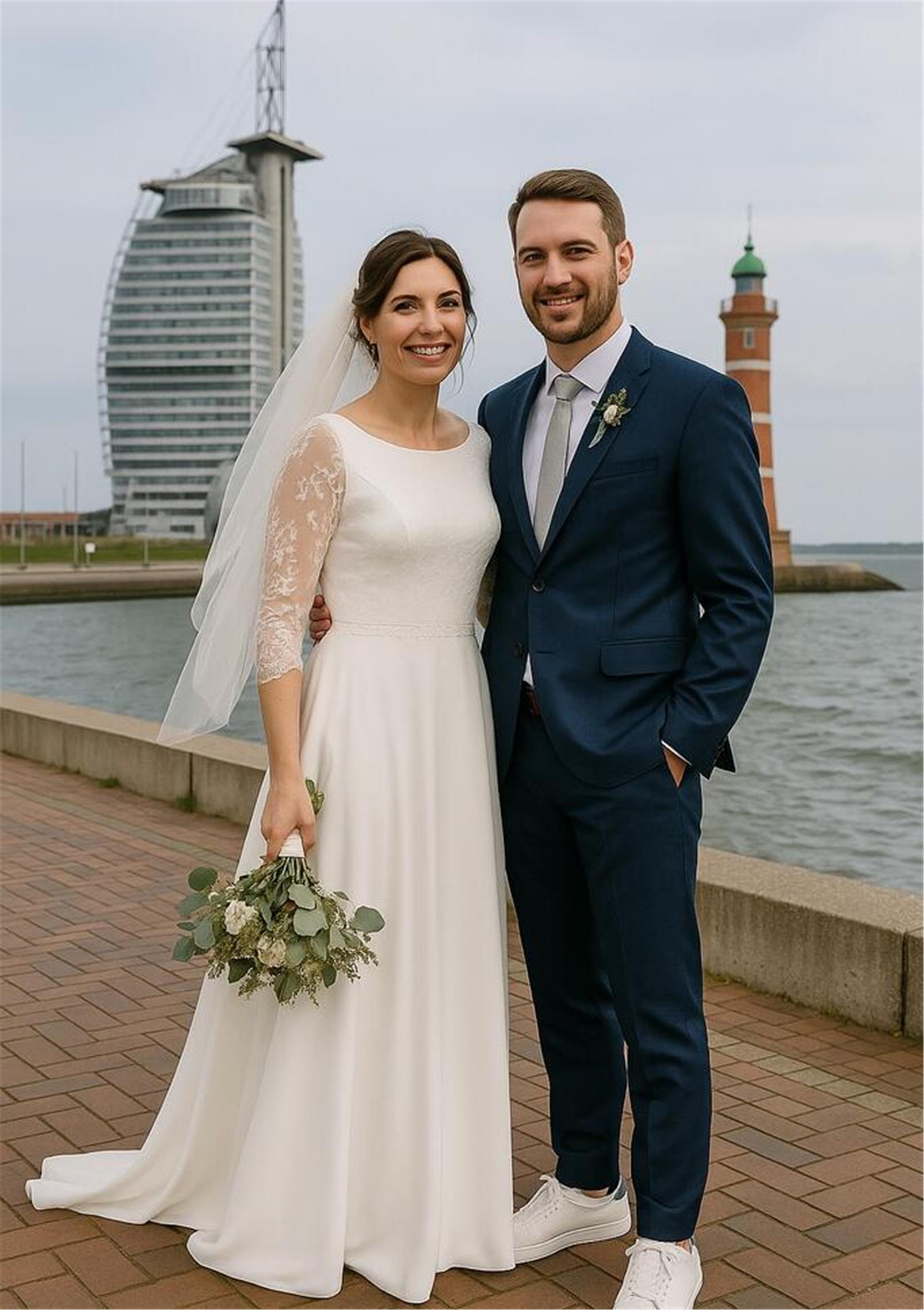Bremerhaven in Bildern: So sieht ChatGPT die Stadt So könnte eine Traumhochzeit in Bremerhaven aussehen.