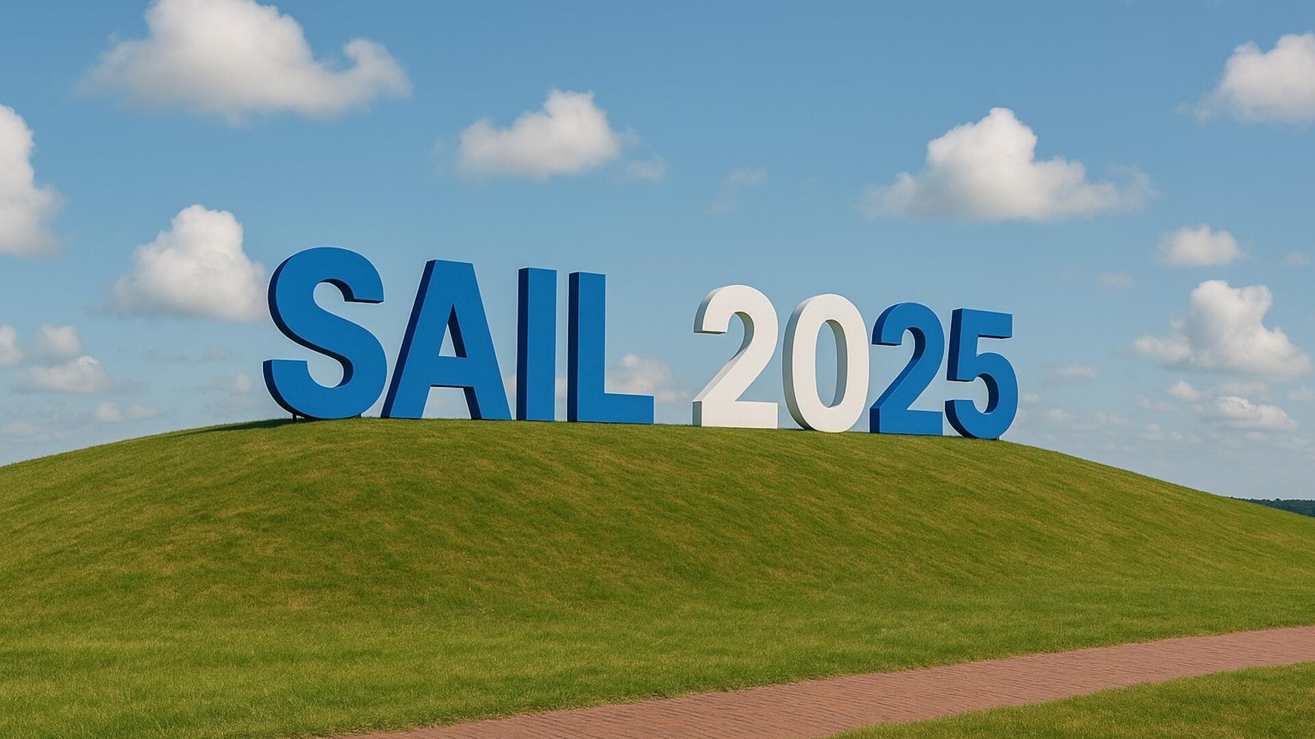 Ein Sail-Schriftzug auf einem Hügel