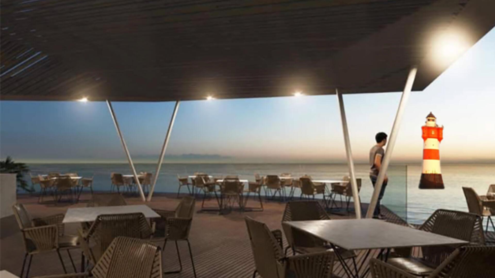 Darstellung einer Aussichtsplattform für den Leuchtturm Roter Sand bei Bremerhaven