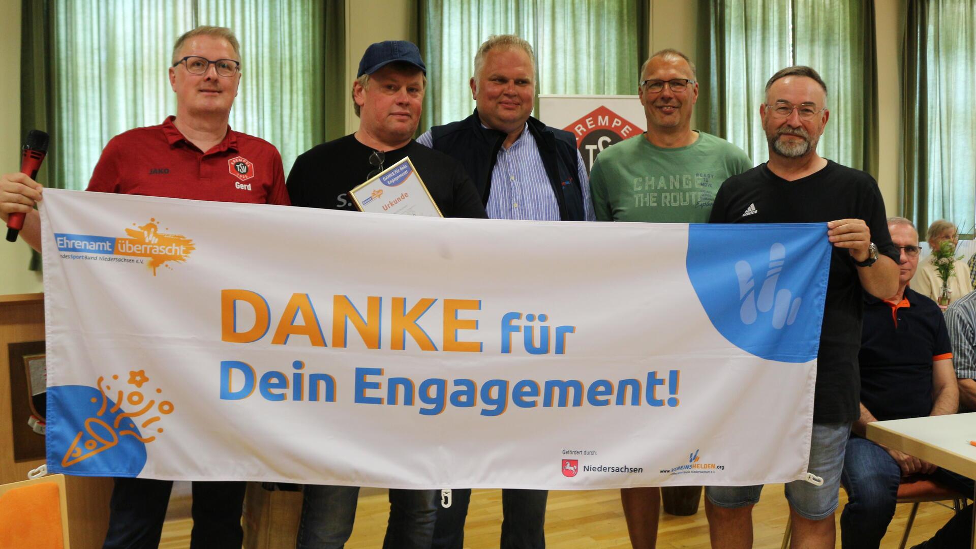 Von links: Gerd Stürcken, Bernd Neumann, Michael Heinsohn, Ralf Brockmann und Frank Brockmann.