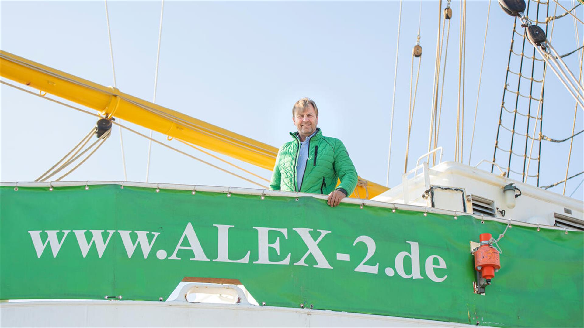 Vorstand Uwe Lammers stellt sich vor. Er ist der neue „Steuermann“ der „Alex 2“.