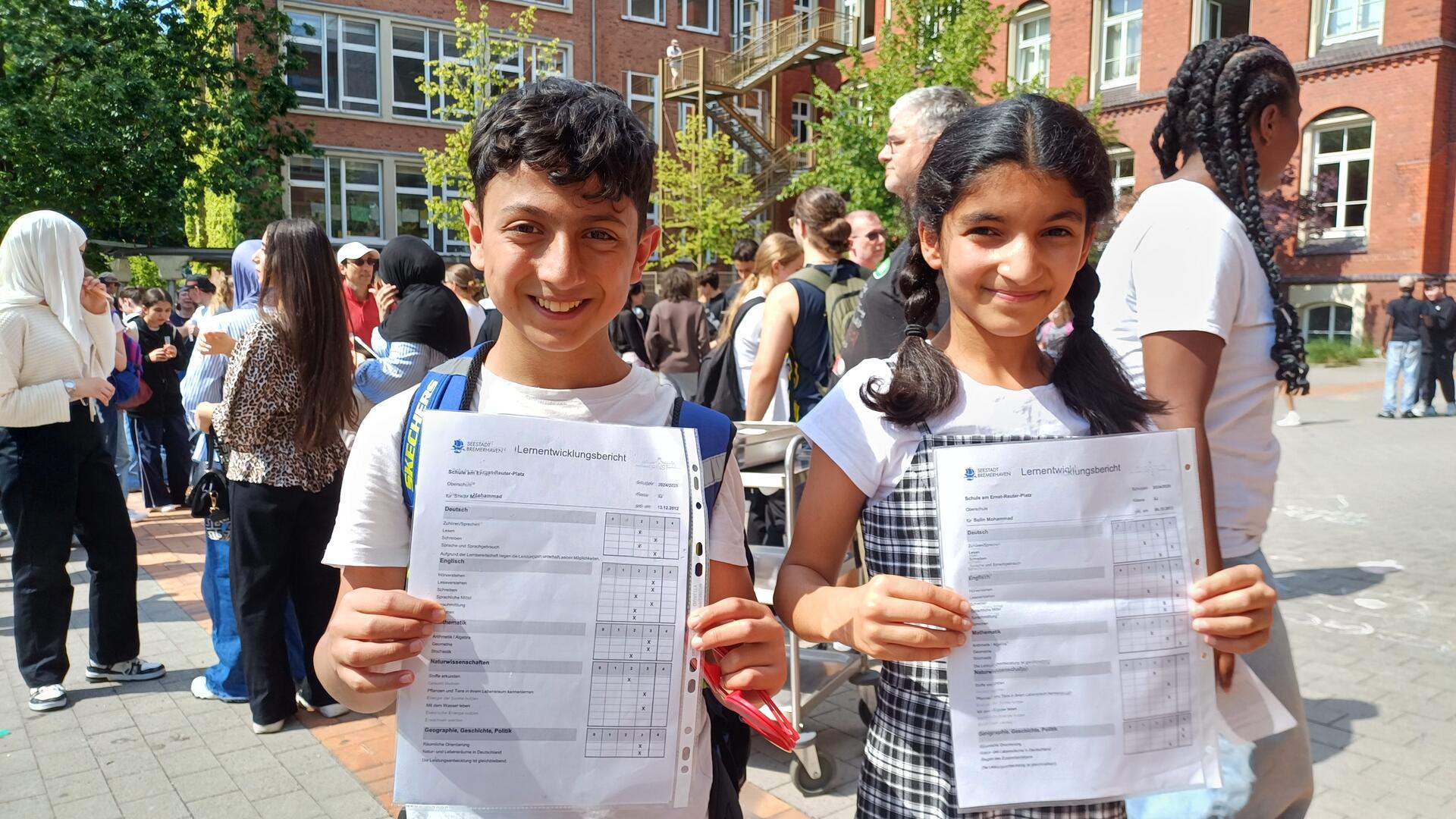 Yousif Alali und Sulin Mohammed, Schüler der Schule am Ernst-Reuter-Platz.